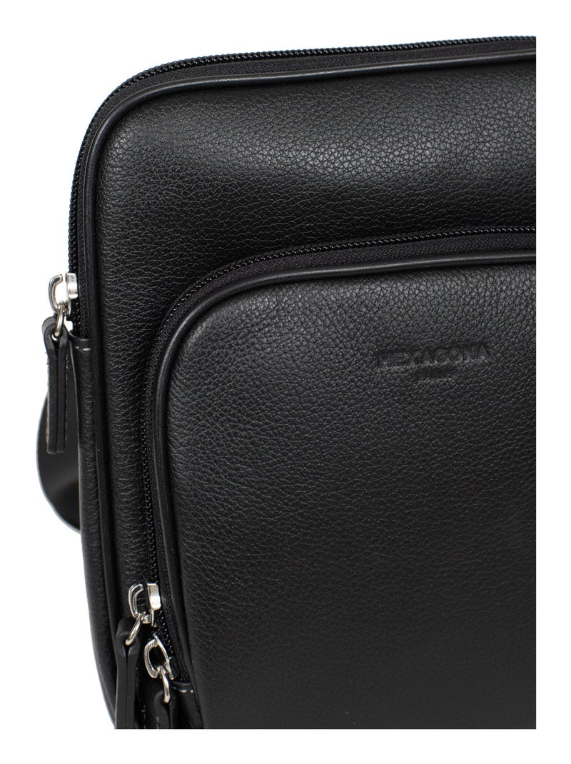 Borsa - pelle confort hexagona Nero - Kiabi