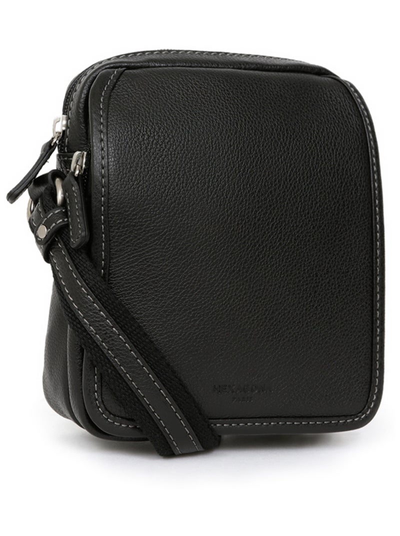 Borsa - pelle confort hexagona Nero - Kiabi