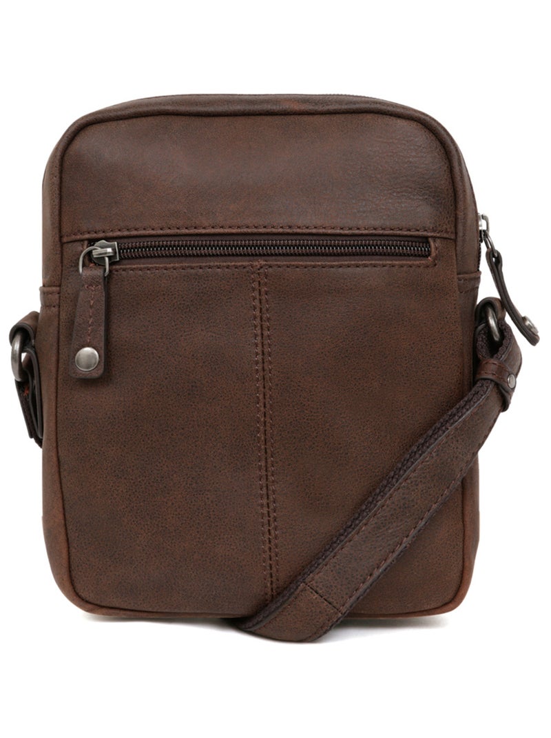Borsa - pelle instinct hexagona Marrone - Kiabi