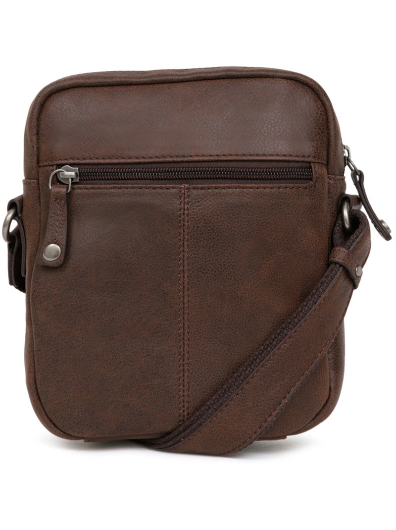 Borsa - pelle instinct hexagona Marrone - Kiabi