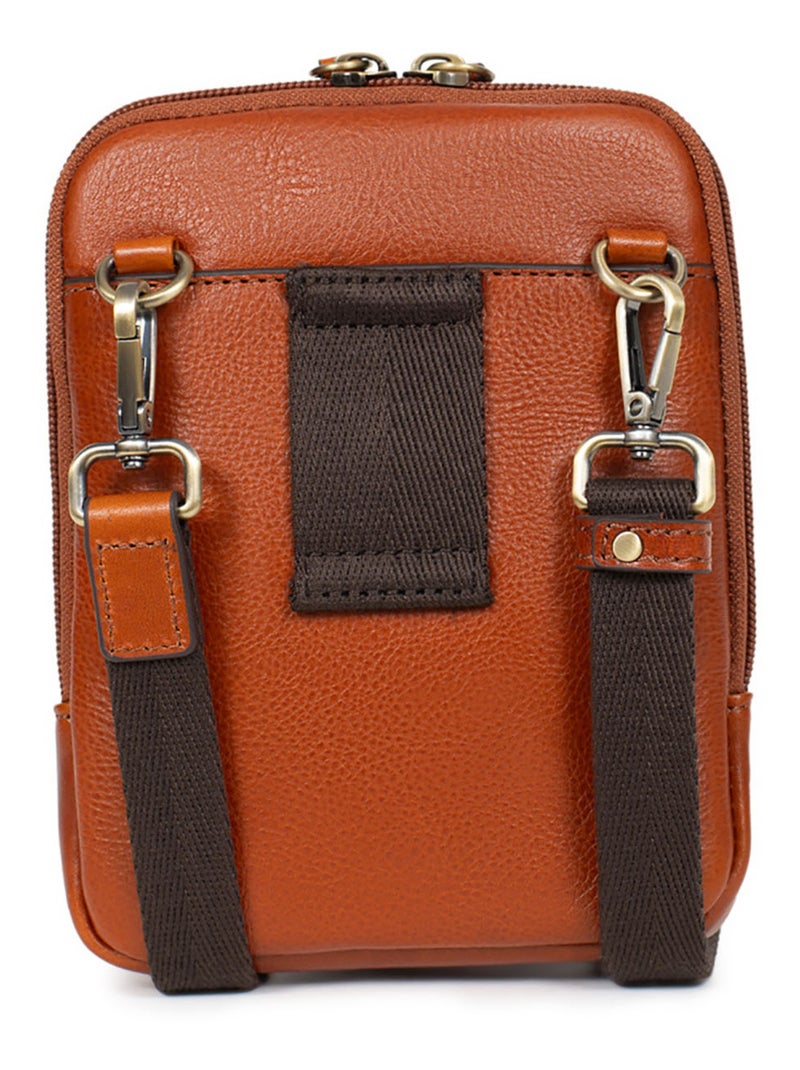 Borsa - pelle stuart hexagona Cognac - Kiabi