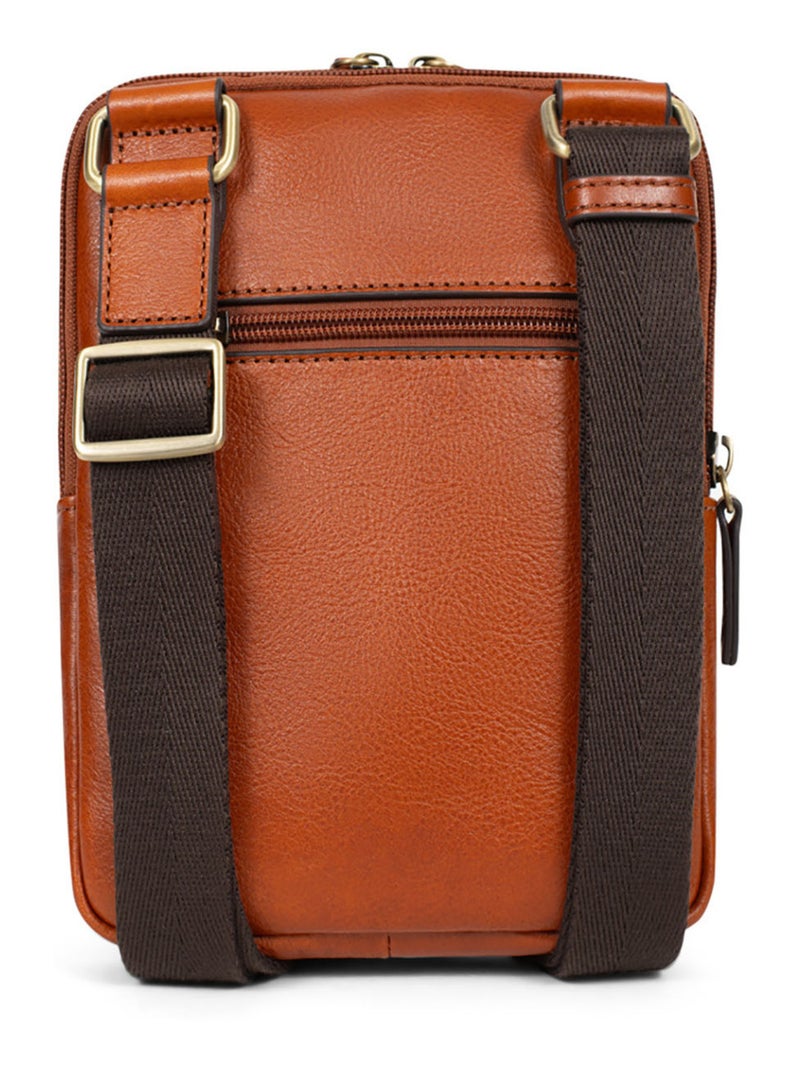 Borsa - pelle stuart hexagona Cognac - Kiabi