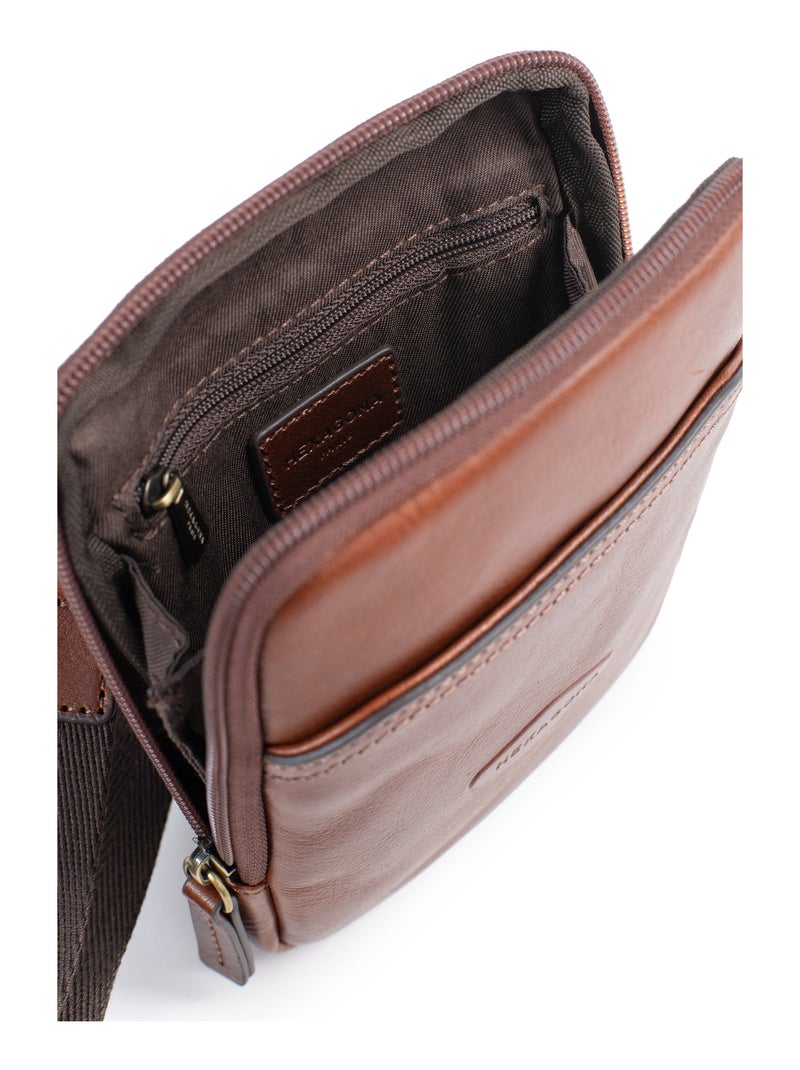 Borsa - pelle stuart hexagona Marrone - Kiabi