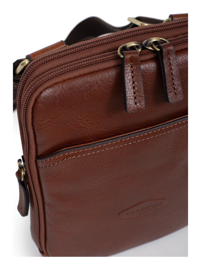 Borsa - pelle stuart hexagona Marrone - Kiabi