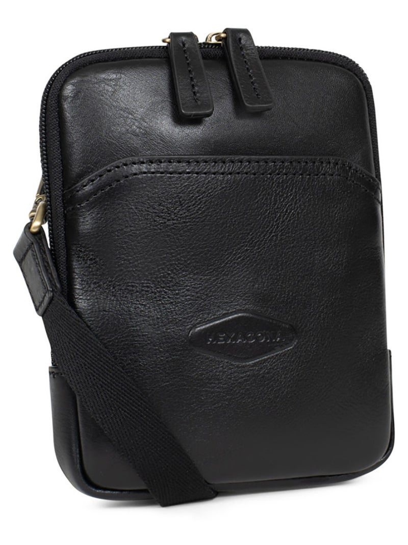 Borsa - pelle stuart hexagona Nero - Kiabi