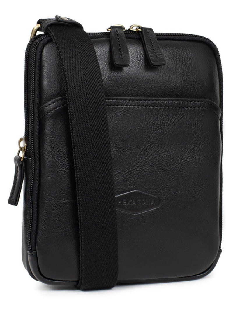 Borsa - pelle stuart hexagona Nero - Kiabi