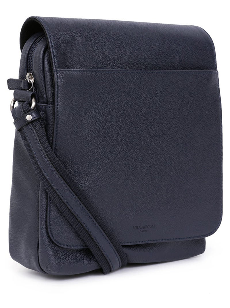Borsa - tablet - pelle confort hexagona Blu marino - Kiabi