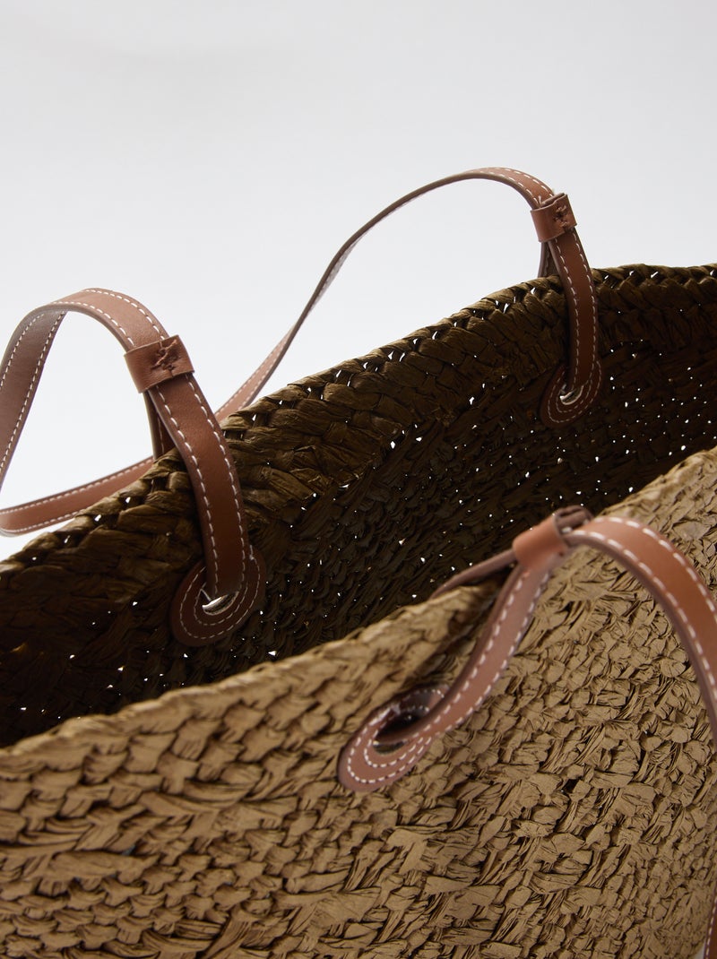Borsa a cestino con manici Kaki - Kiabi