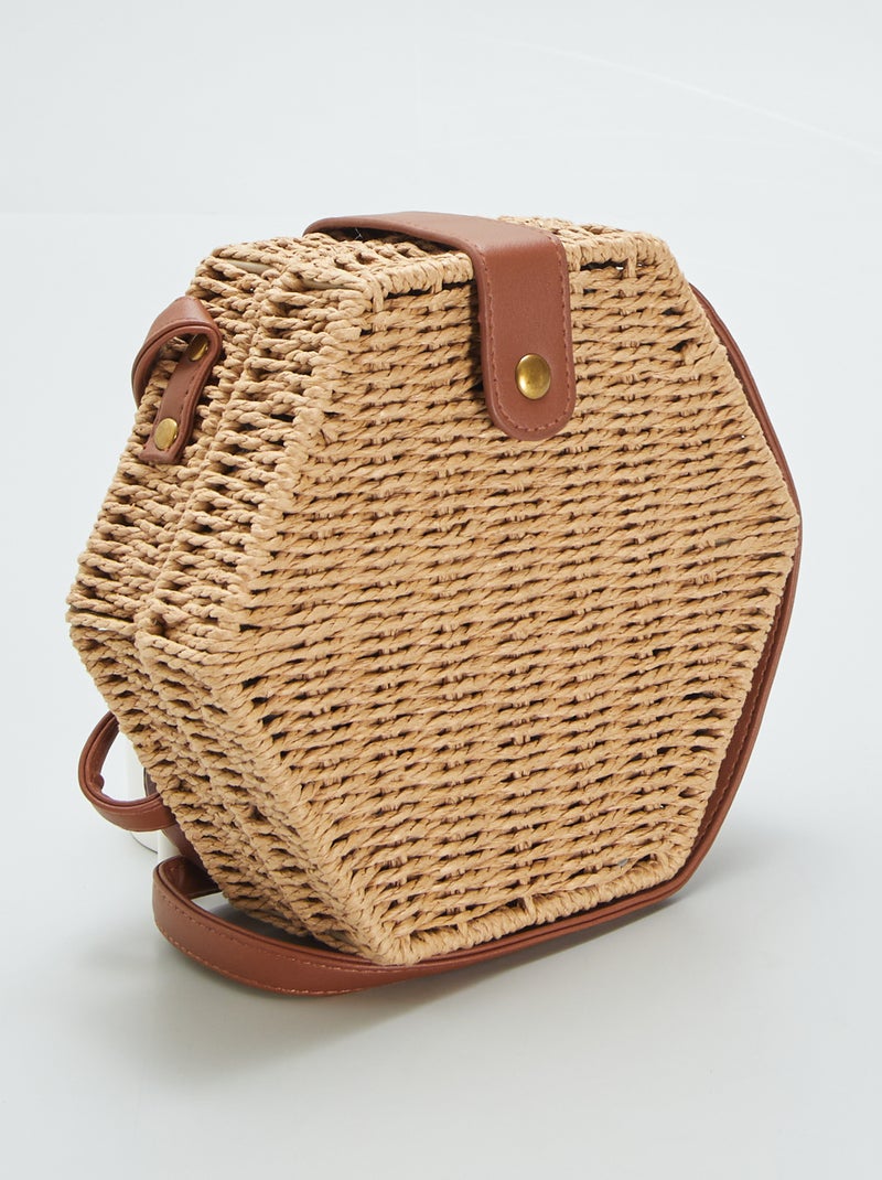 Borsa a cestino esagonale BEIGE - Kiabi