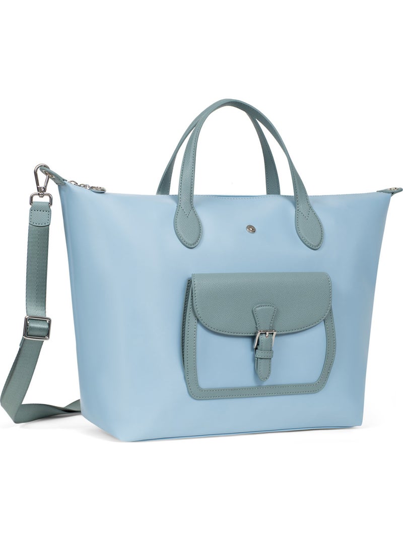 Borsa a mano - a4 - grande kiana hexagona Blu cielo - Kiabi