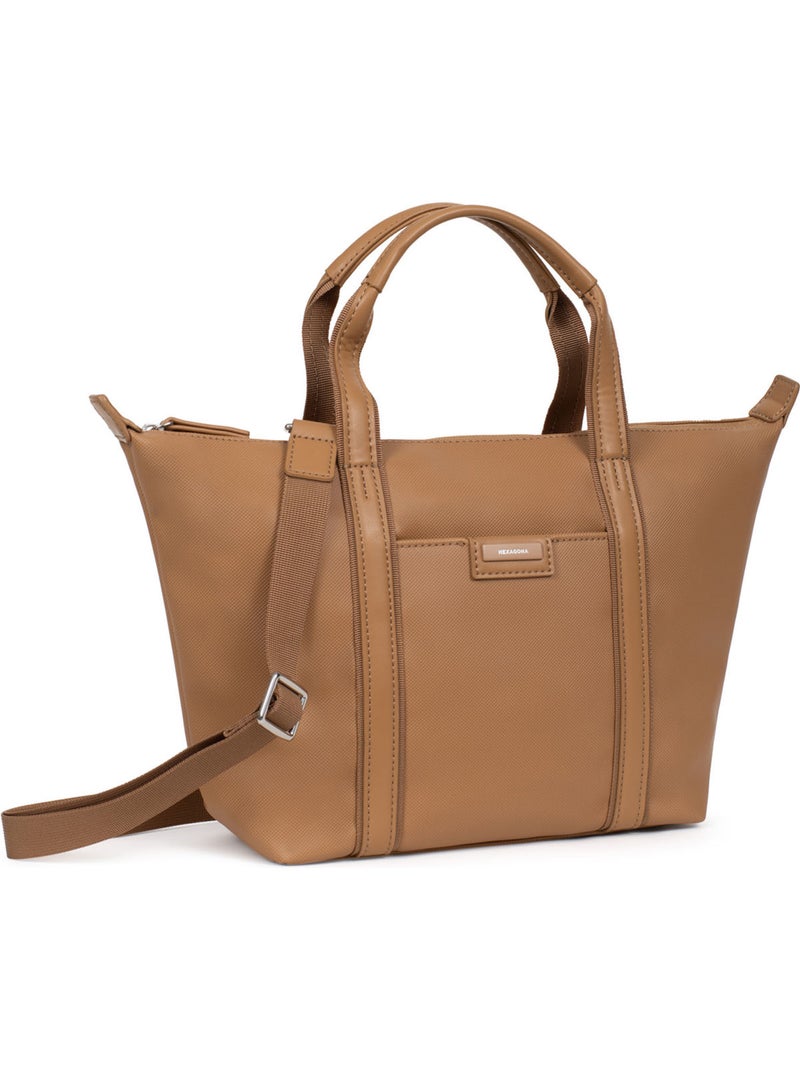 Borsa a mano - media joyce hexagona Marrone chiaro - Kiabi