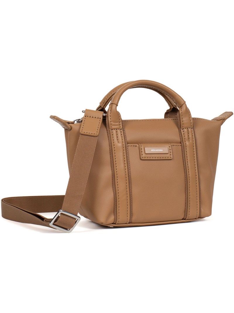 Borsa a mano - mini joyce hexagona Marrone chiaro - Kiabi