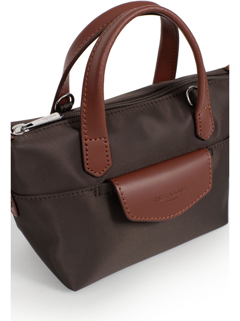 Borsa a mano - mini pop hexagona Marrone scuro - Kiabi
