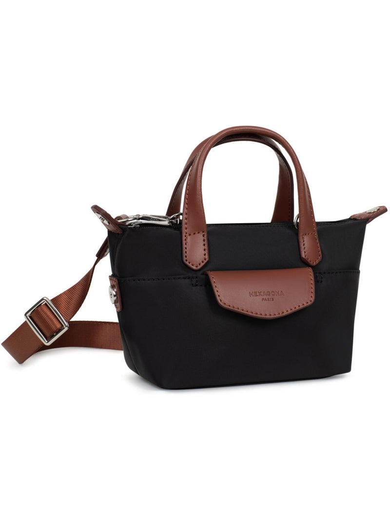 Borsa a mano - mini pop hexagona Nero Marrone - Kiabi