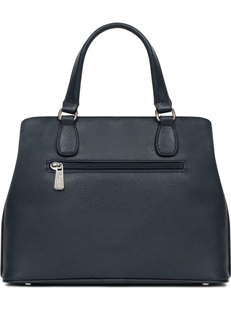 Borsa a mano 2 manici - pelle mirabelle hexagona Blu petrolio - Kiabi