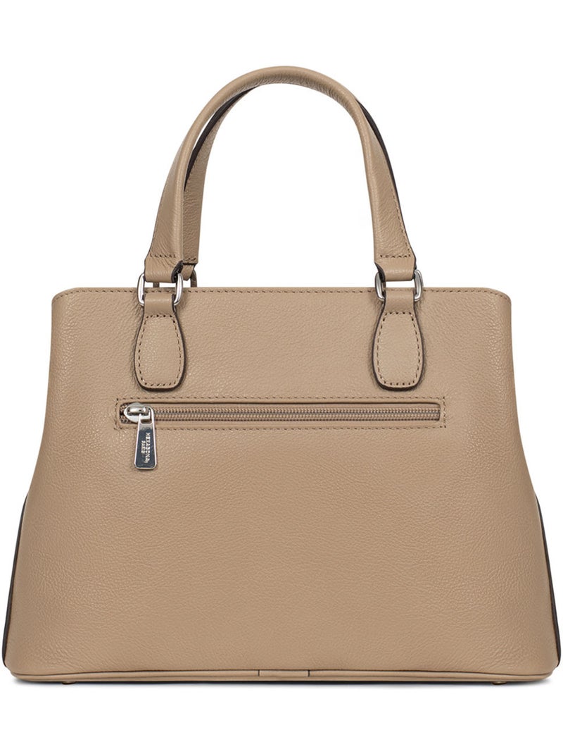 Borsa a mano 2 manici - pelle mirabelle hexagona Marrone glacé - Kiabi