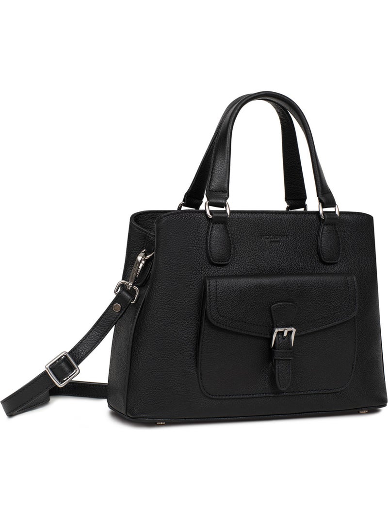 Borsa a mano 2 manici - pelle mirabelle hexagona Nero - Kiabi