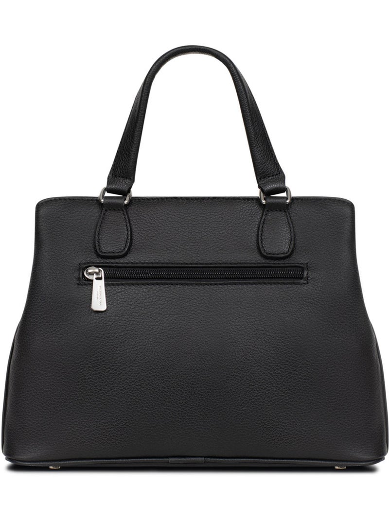 Borsa a mano 2 manici - pelle mirabelle hexagona Nero - Kiabi