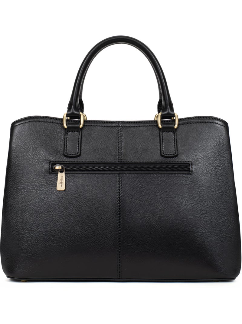 Borsa a mano 2 manici - pelle ondine hexagona Nero - Kiabi
