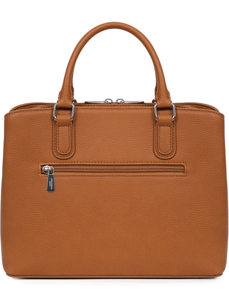 Borsa a mano 2 manici maya hexagona Marrone caramello - Kiabi