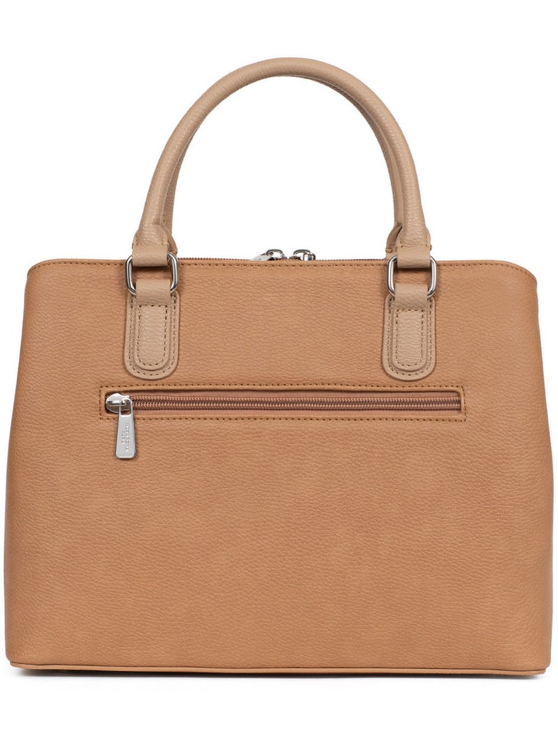 Borsa a mano 2 manici maya hexagona Marrone chiaro - Kiabi