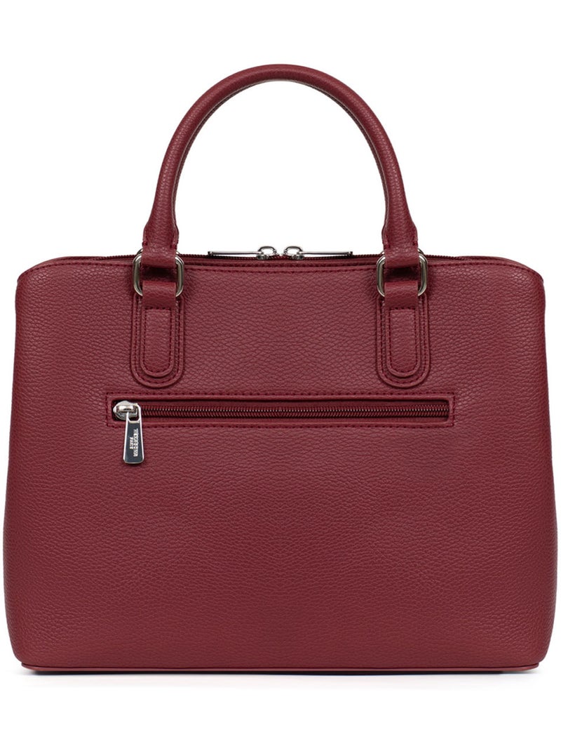 Borsa a mano 2 manici maya hexagona Rosso carminio - Kiabi