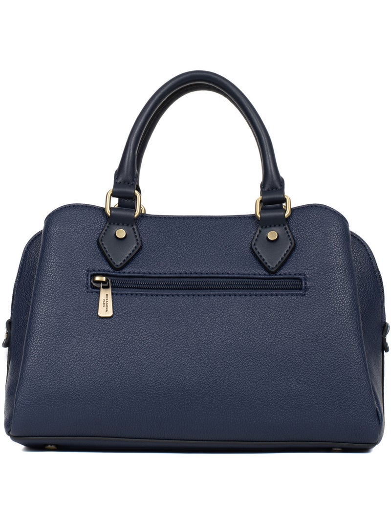 Borsa a mano 2 manici ronda hexagona Blu marino - Kiabi