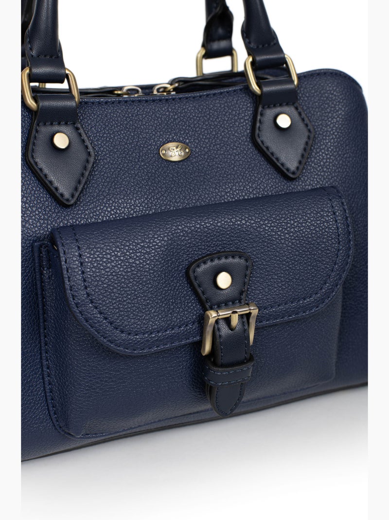 Borsa a mano 2 manici ronda hexagona Blu marino - Kiabi