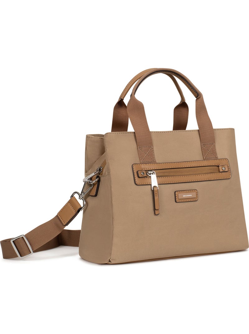 Borsa a mano 2 manici yona hexagona Beige sabbia - Kiabi