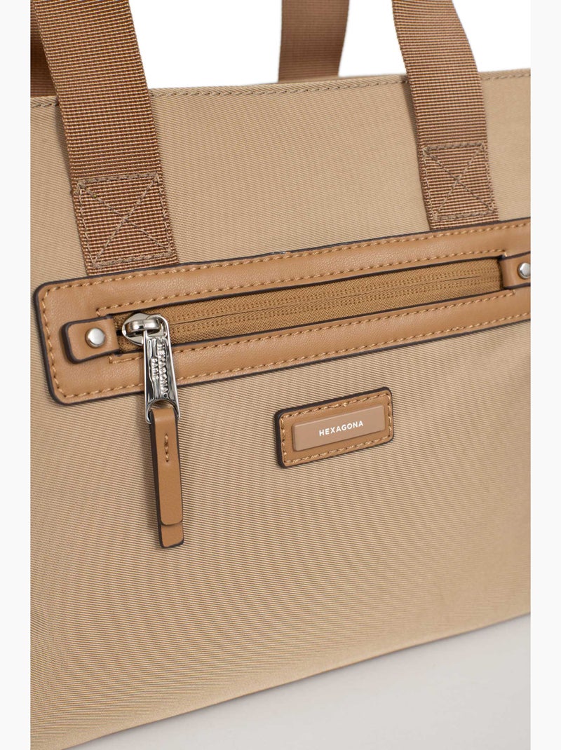 Borsa a mano 2 manici yona hexagona Beige sabbia - Kiabi