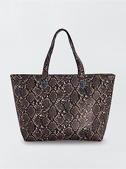 Borsa a mano effetto pitone - Kiabi