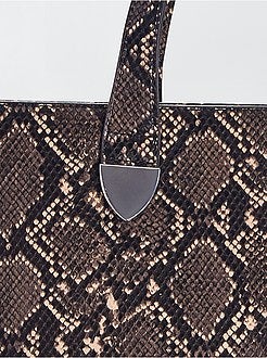 Borsa a mano effetto pitone - Kiabi