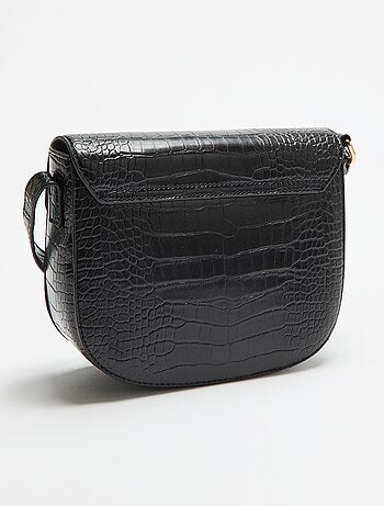 Borsa a mano in similpelle effetto coccodrillo