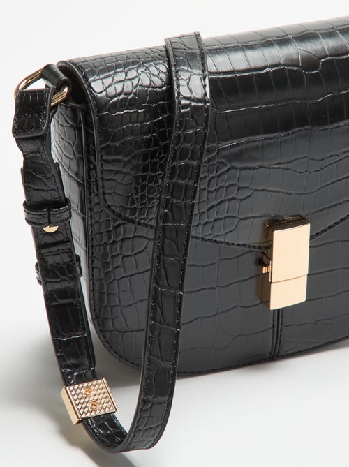 Borsa a mano in similpelle effetto coccodrillo - Kiabi