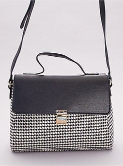 Borsa a mano stampa pied de poule - Kiabi