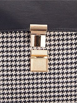 Borsa a mano stampa pied de poule - Kiabi