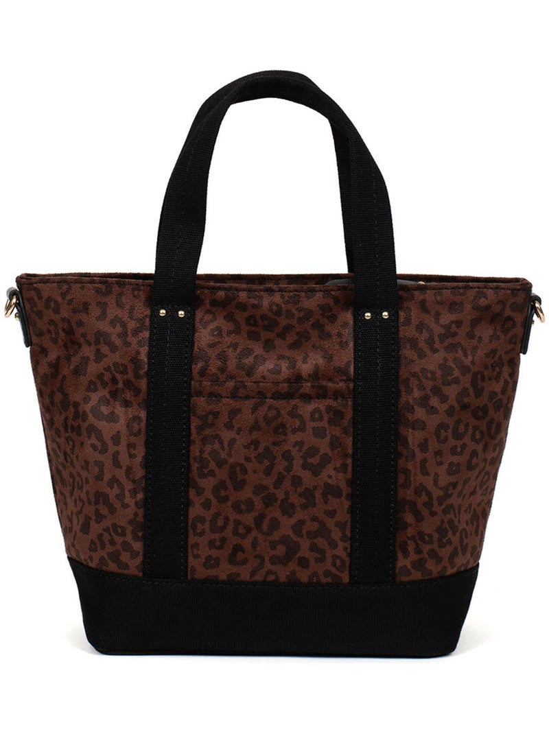 Borsa a mano tipo cabas léonie hexagona Marrone cioccolato - Kiabi