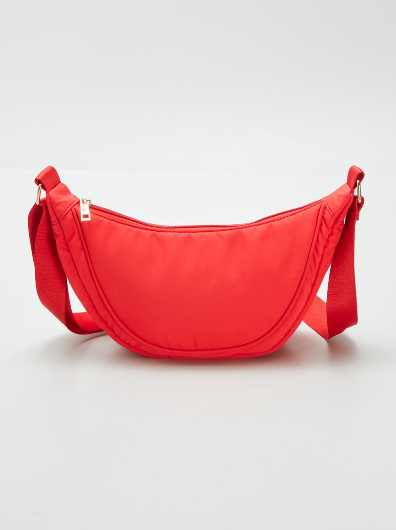 Borsa a mezzaluna in nylon ROSSO - Kiabi
