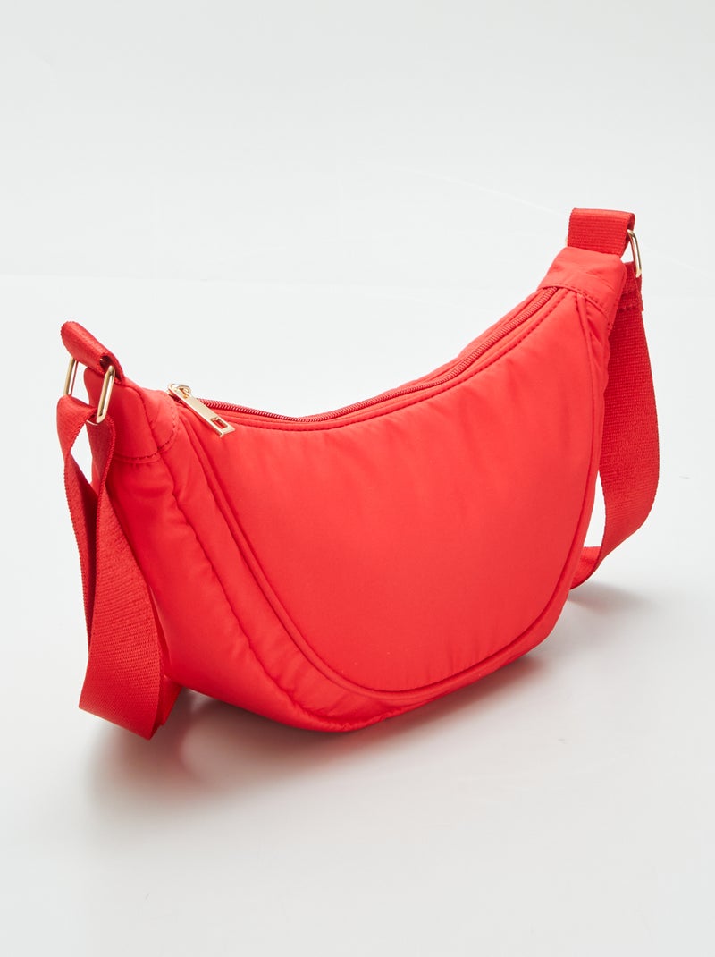 Borsa a mezzaluna in nylon ROSSO - Kiabi