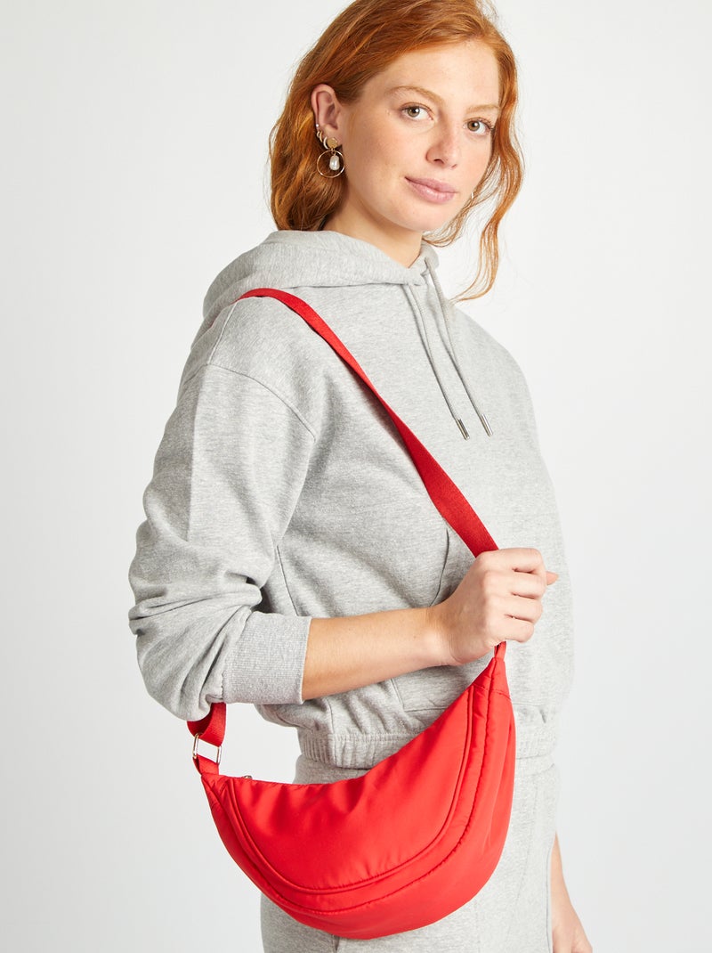 Borsa a mezzaluna in nylon ROSSO - Kiabi