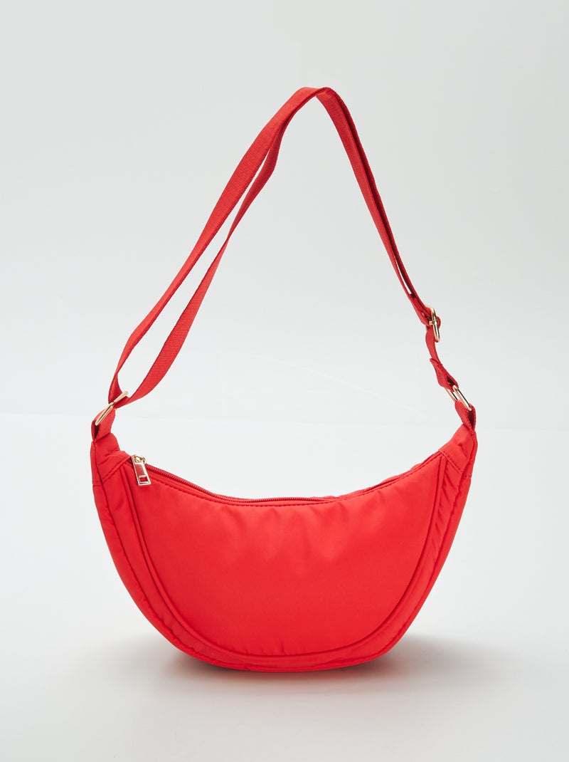 Borsa a mezzaluna in nylon ROSSO - Kiabi