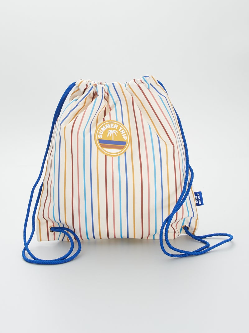 Borsa a sacca a righe multicolore - Kiabi