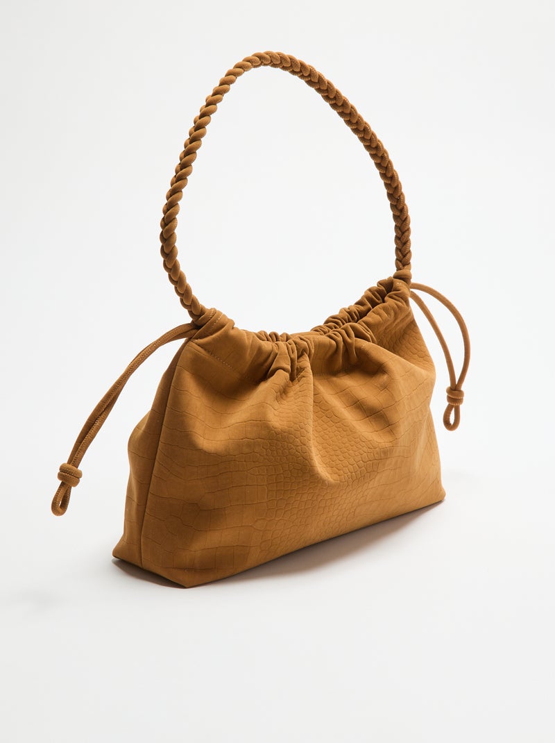 Borsa a sacchetto in simil camoscio Beige - Kiabi