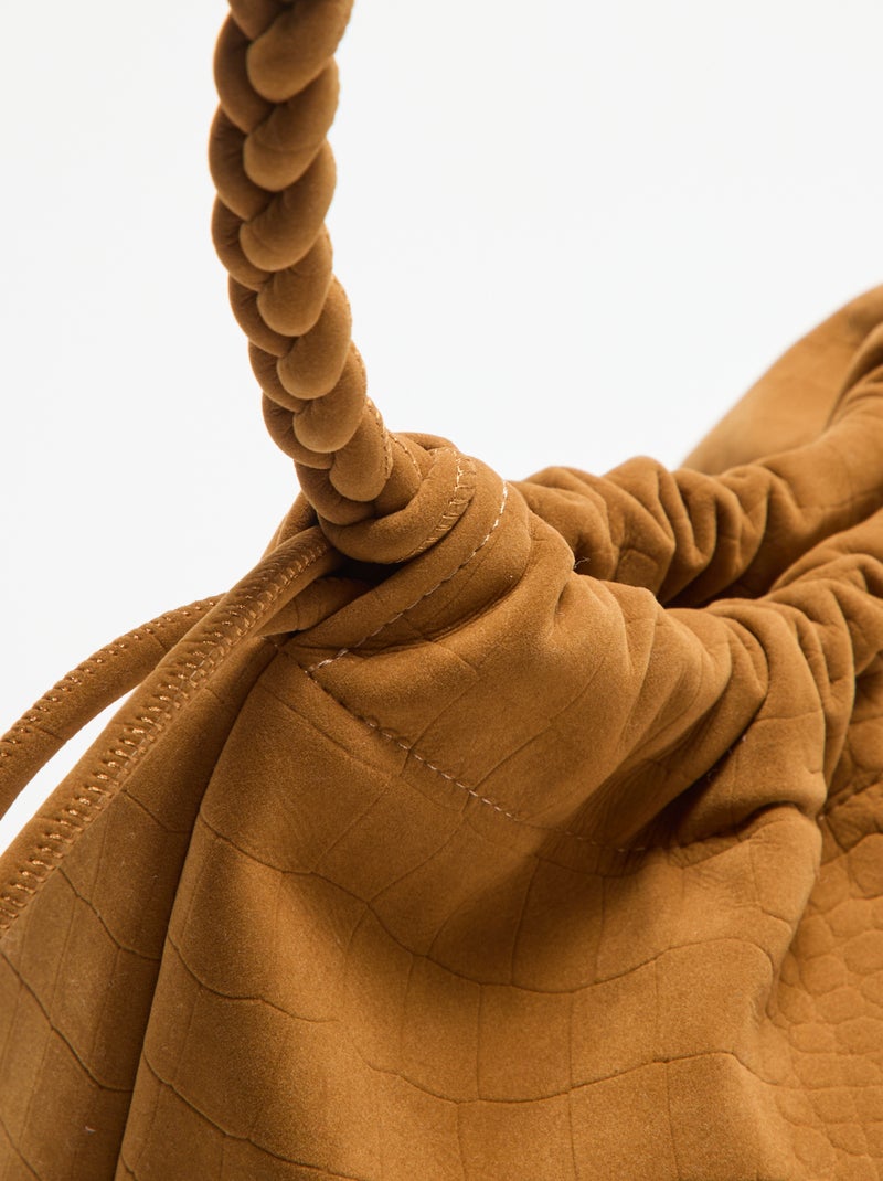 Borsa a sacchetto in simil camoscio Beige - Kiabi
