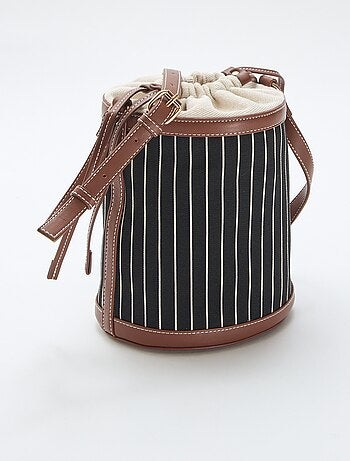 Borsa a secchiello in tessuto