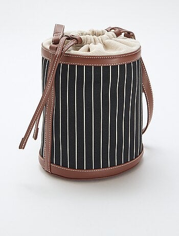 Borsa a secchiello in tessuto