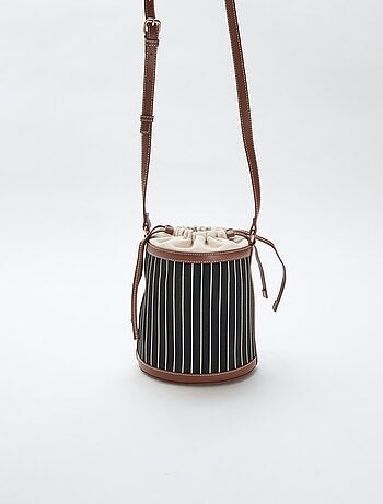 Borsa a secchiello in tessuto