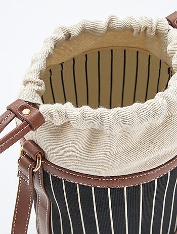 Borsa a secchiello in tessuto