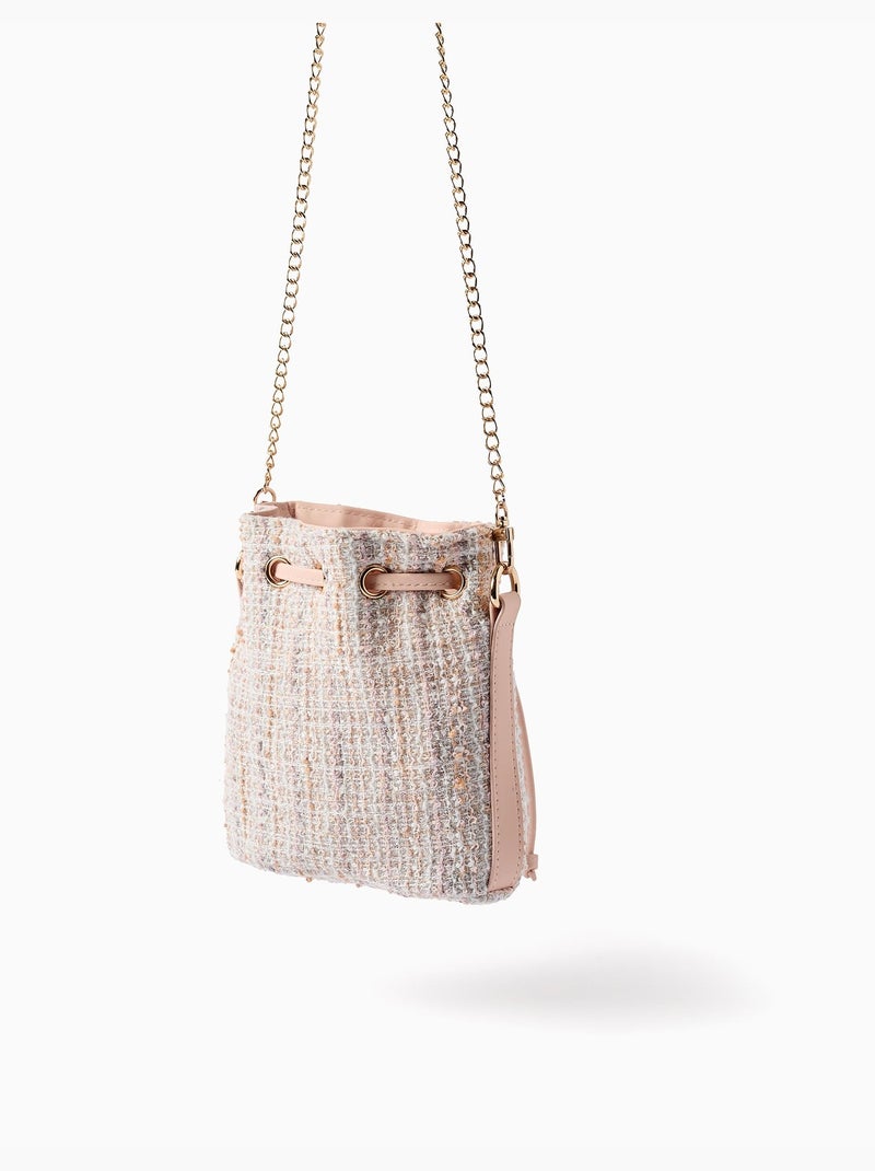 Borsa a secchiello in tweed Rosa chiaro - Kiabi