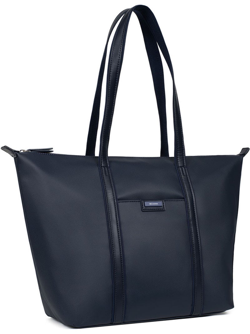 Borsa a spalla - a4 - grande joyce hexagona Blu notte - Kiabi